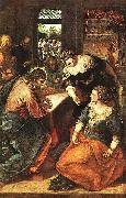 TINTORETTO, Jacopo Christus bei Maria und Martha oil